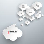 Cloud Computing with icon set