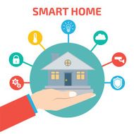 Smart house technology Vector illustration concept