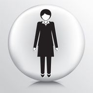 Round Icon With Businesswoman