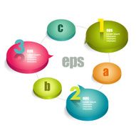 Connected circle speech diagram vector Infographic N3