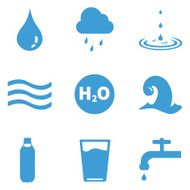 Vector Set of Water Icons N10