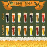 Beer menu set creating your own infographics N2