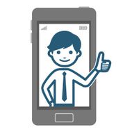 Smartphone with man