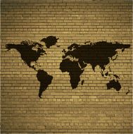 World map web icon flat design N3