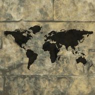 World map web icon flat design N5
