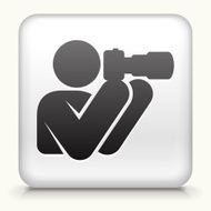Square Button with Person Taking Photo