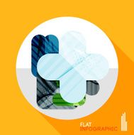 Geometric infographic in trendy flat style N25