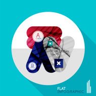 Geometric infographic in trendy flat style N35