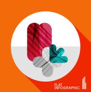 Geometric infographic in trendy flat style N47