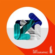 Geometric infographic in trendy flat style N52