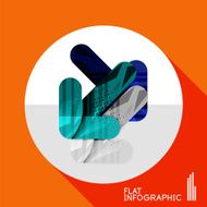 Geometric infographic in trendy flat style N57