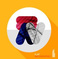 Geometric infographic in trendy flat style N59