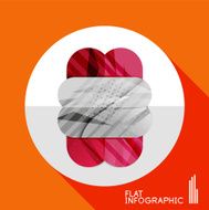 Geometric infographic in trendy flat style N60