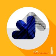 Geometric infographic in trendy flat style N61