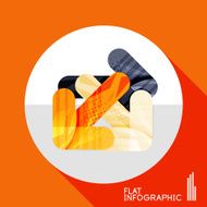 Geometric infographic in trendy flat style N62