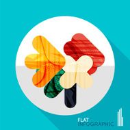 Geometric infographic in trendy flat style N64