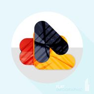 Geometric infographic in trendy flat style N65