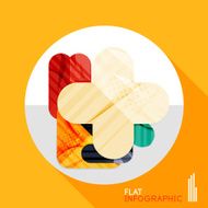 Geometric infographic in trendy flat style N66