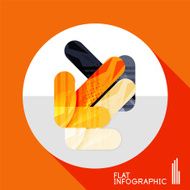 Geometric infographic in trendy flat style N67