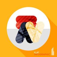 Geometric infographic in trendy flat style N69