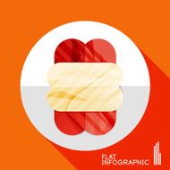 Geometric infographic in trendy flat style N70
