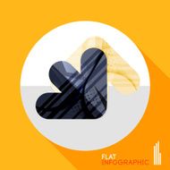 Geometric infographic in trendy flat style N71