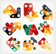 Collection of infographic option layouts N6