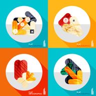 Geometric infographic set in trendy flat style N22