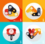 Geometric infographic set in trendy flat style N26