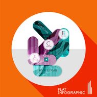 Geometric infographic in trendy flat style N76