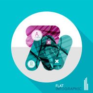 Geometric infographic in trendy flat style N79
