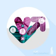 Geometric infographic in trendy flat style N85