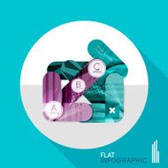Geometric infographic in trendy flat style N88