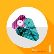 Geometric infographic in trendy flat style N89