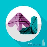 Geometric infographic in trendy flat style N90