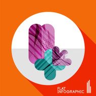 Geometric infographic in trendy flat style N91