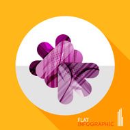 Geometric infographic in trendy flat style N94