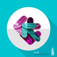 Geometric infographic in trendy flat style N95