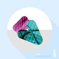 Geometric infographic in trendy flat style N96
