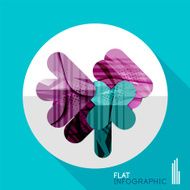 Geometric infographic in trendy flat style N97