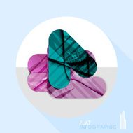 Geometric infographic in trendy flat style N98
