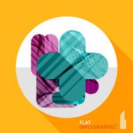 Geometric infographic in trendy flat style N99