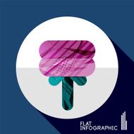 Geometric infographic in trendy flat style N102