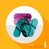 Geometric infographic in trendy flat style N103