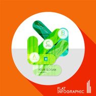 Geometric infographic in trendy flat style N107