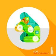 Geometric infographic in trendy flat style N115