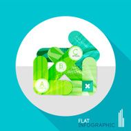Geometric infographic in trendy flat style N119