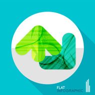 Geometric infographic in trendy flat style N121