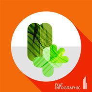 Geometric infographic in trendy flat style N122
