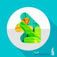 Geometric infographic in trendy flat style N123